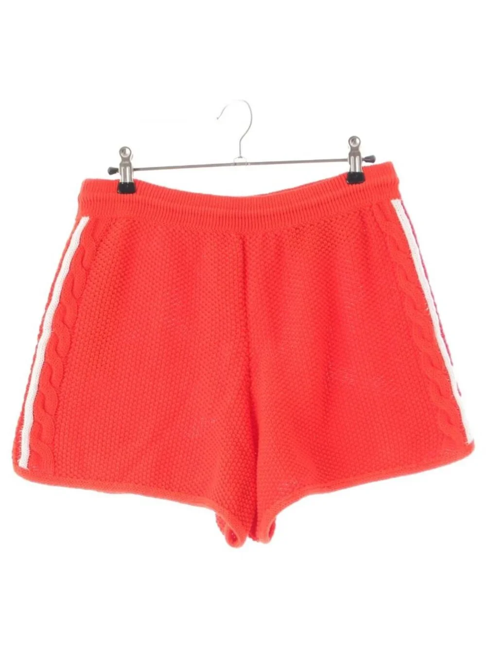 Gucci Adidas Linen Side Line Cable Knit Shorts Red XL